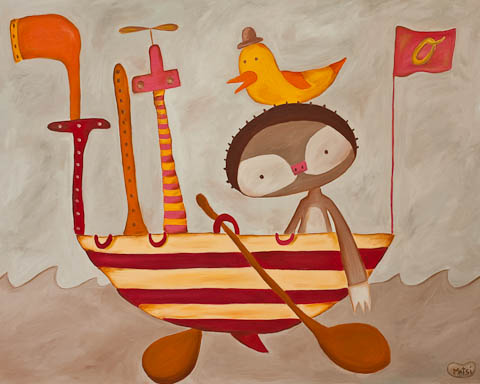 Olaf In a Tug Boat